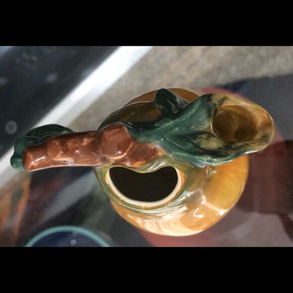 Sakura Sonoma Golden Yellow/Green Pear Hand Painted Small Pitcher Creamer - Picture 4 of 6